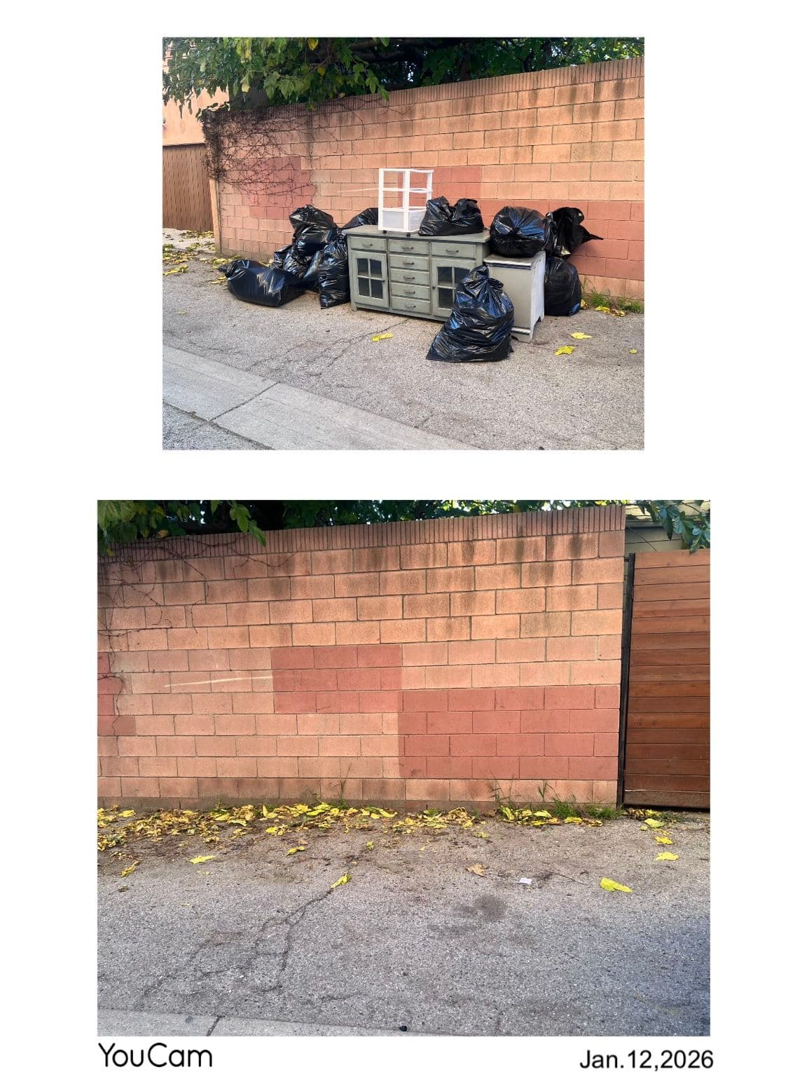 Home Clean-Out With Bags, Furniture and Junk All Gone image