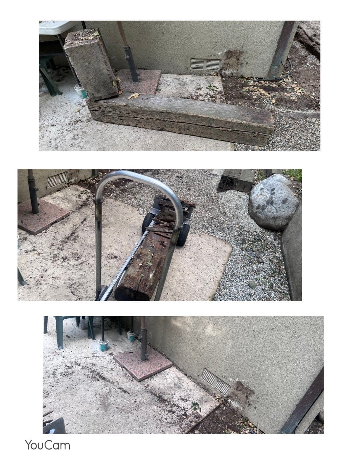 Gallery photos for Yard Cleanup and Old Beam Removal in Pasadena: Image #1
